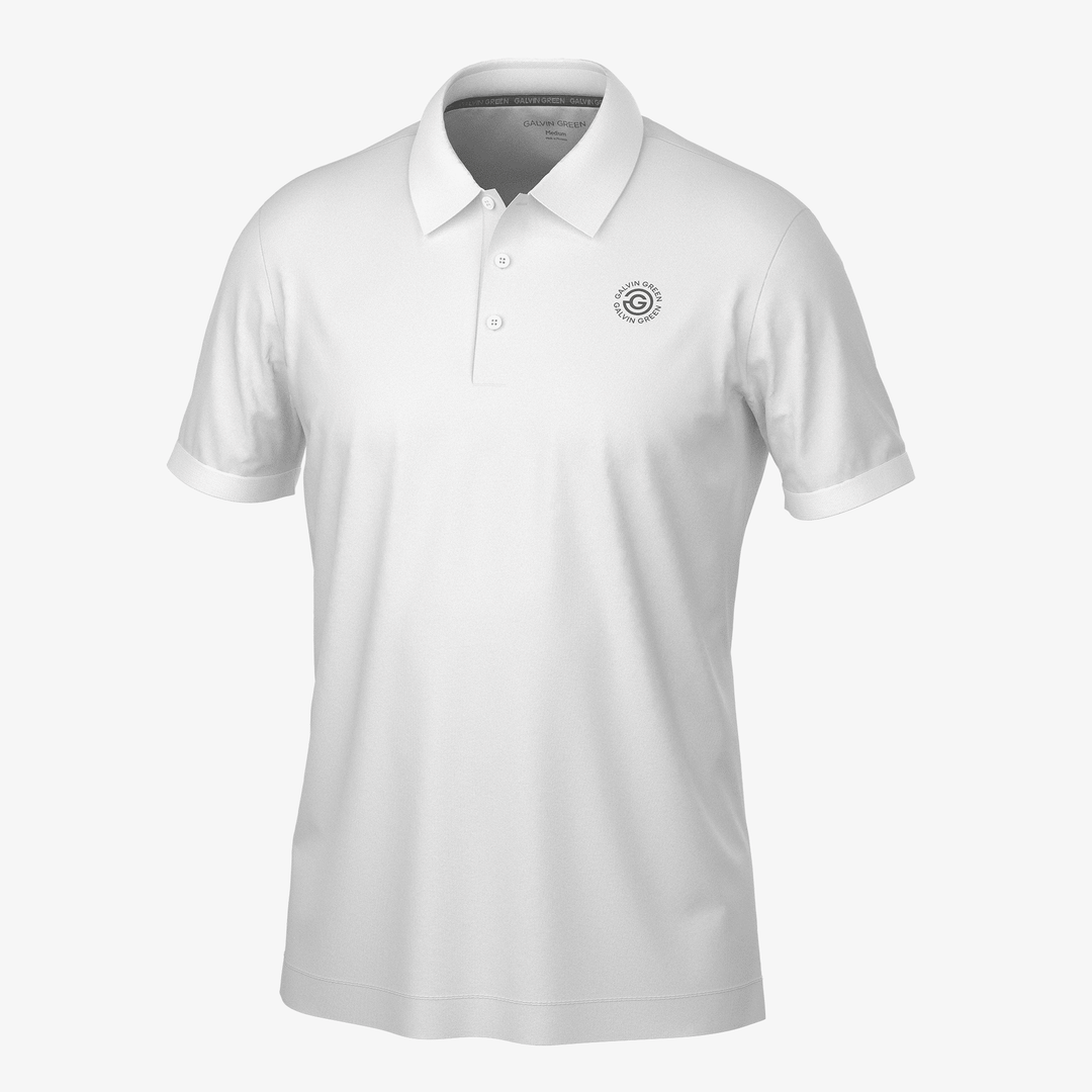Maximilian is a Breathable short sleeve golf shirt for Men in the color White(0)