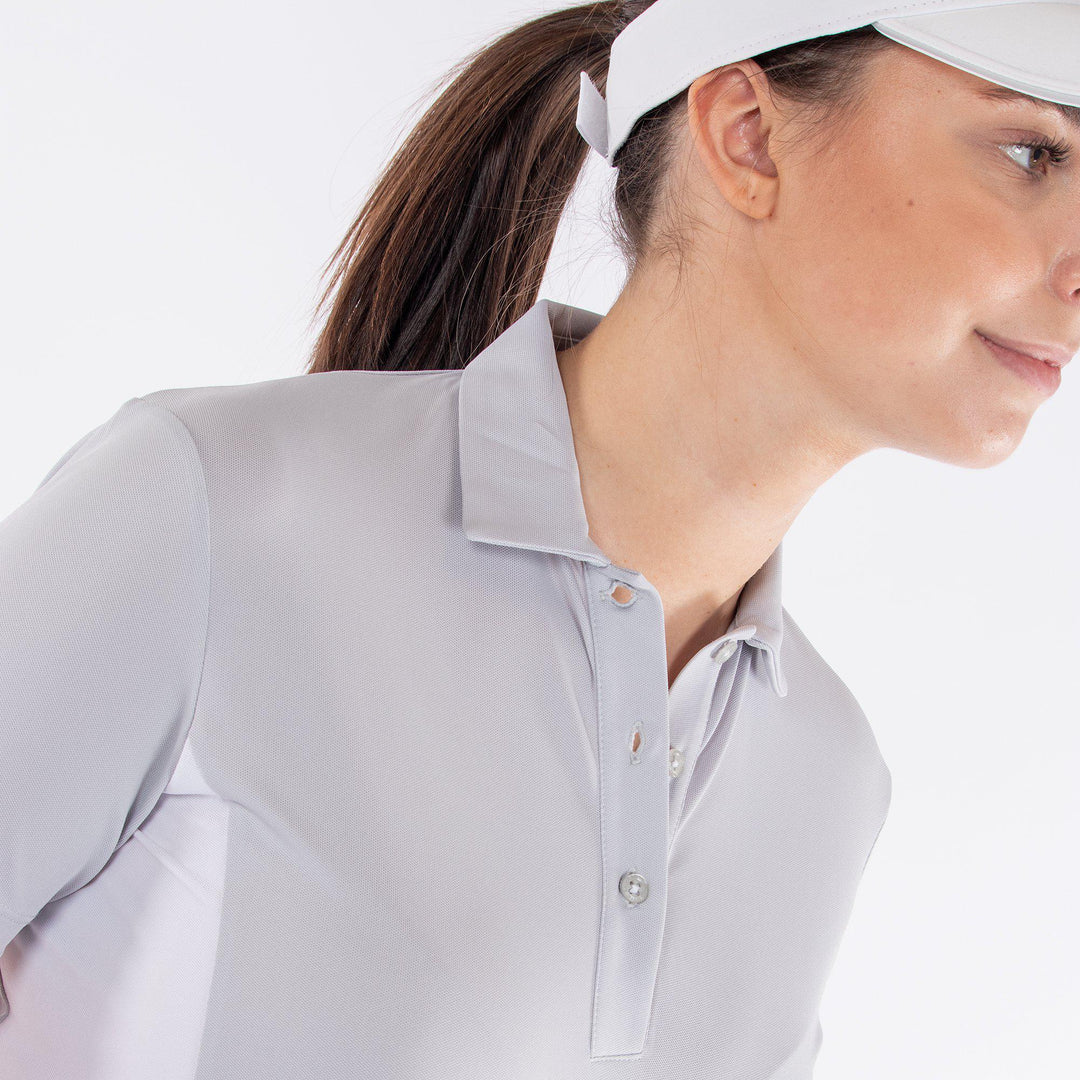 Maia is a Breathable short sleeve golf shirt for Women in the color Cool Grey(6)