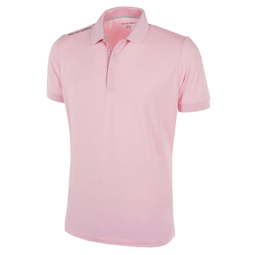 Max is a Breathable short sleeve golf shirt for Men in the color Amazing Pink(0)