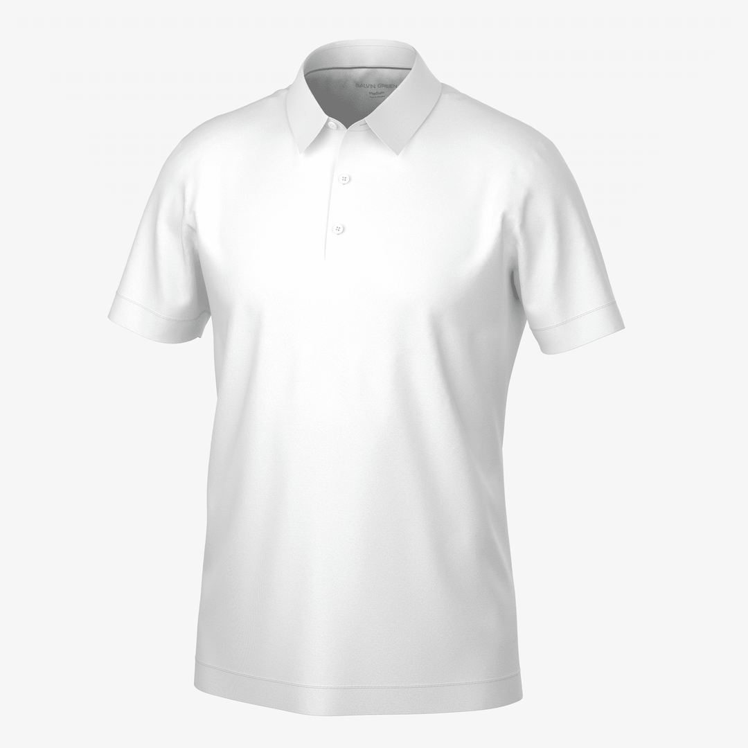 Marcelo is a Breathable short sleeve golf shirt for Men in the color White(0)
