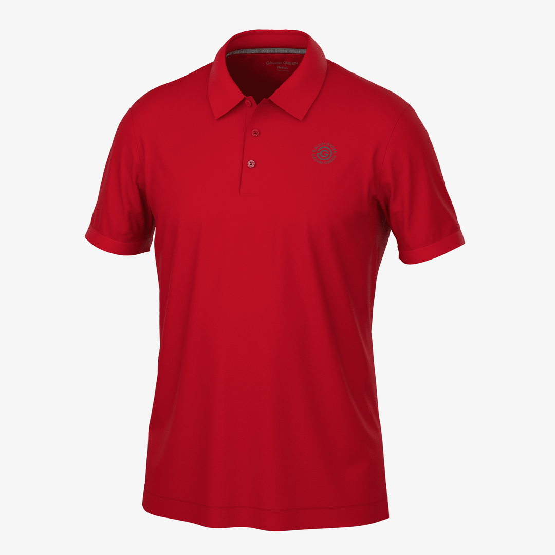 Maximilian is a Breathable short sleeve golf shirt for Men in the color Red(0)