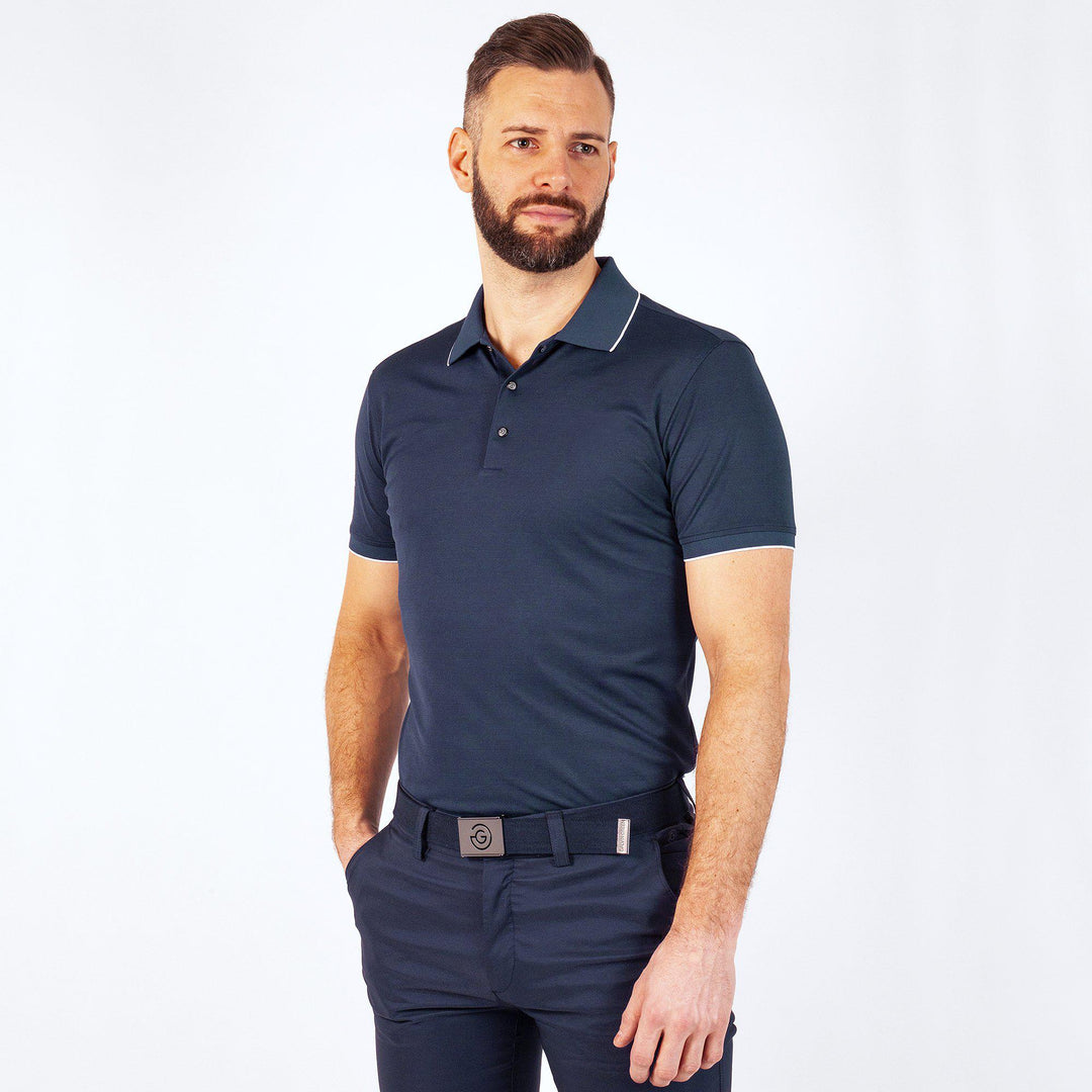 sMarty is a Breathable short sleeve shirt for Men in the color Navy(1)