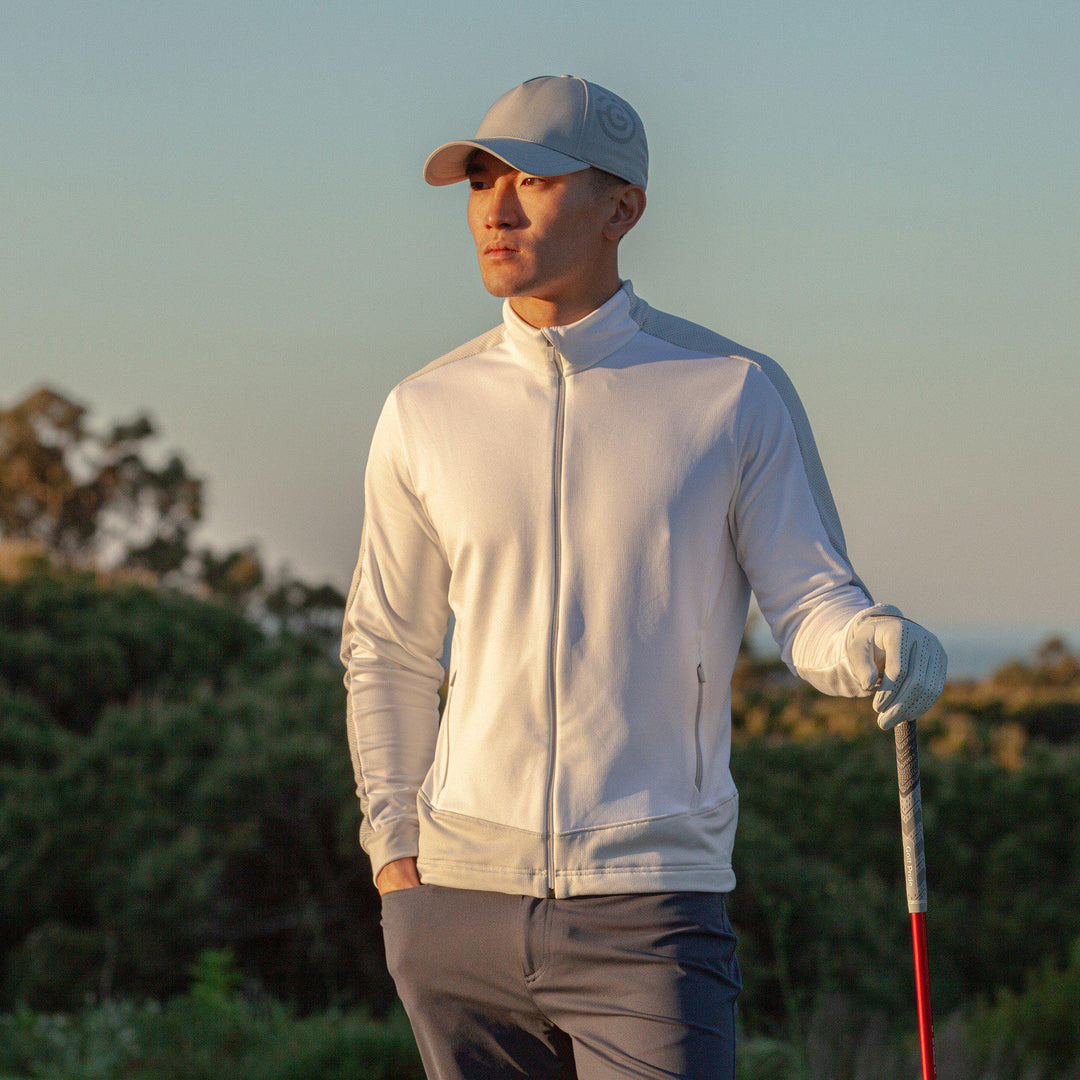 Dawson is a Insulating golf mid layer for Men in the color White/Cool Grey(8)