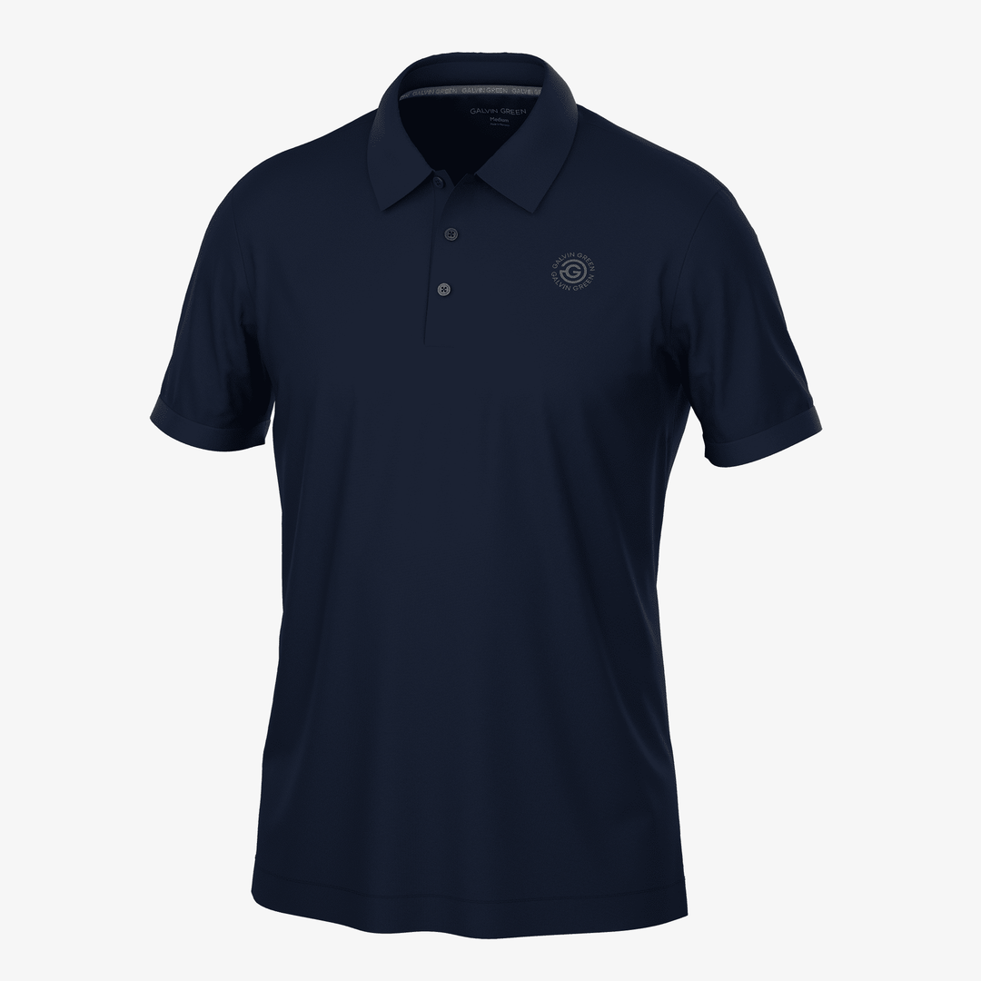 Maximilian is a Breathable short sleeve golf shirt for Men in the color Navy(0)