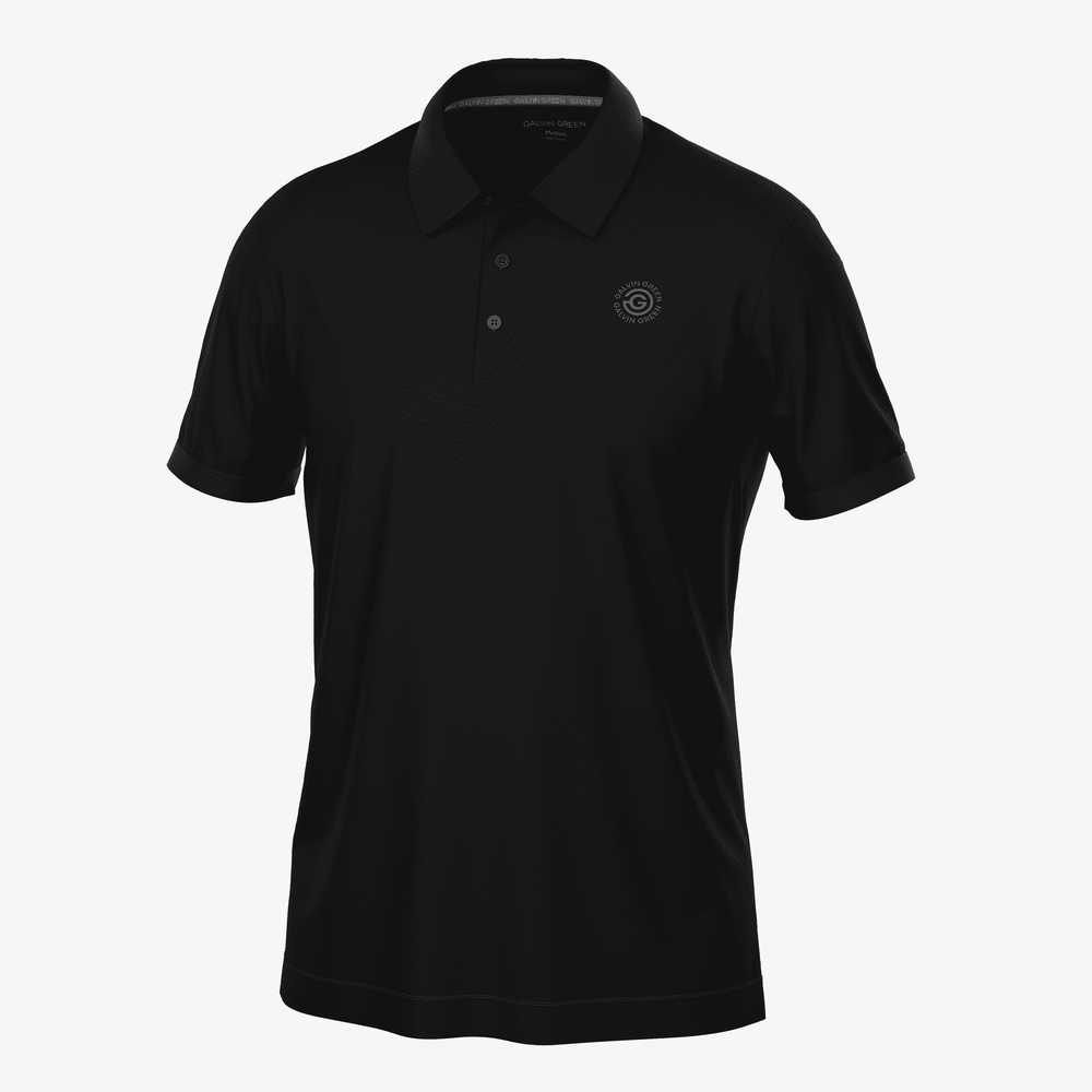 Maximilian is a Breathable short sleeve golf shirt for Men in the color Black(0)