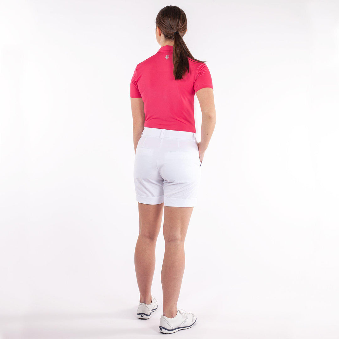 Maia is a Breathable short sleeve golf shirt for Women in the color Sugar Coral(5)