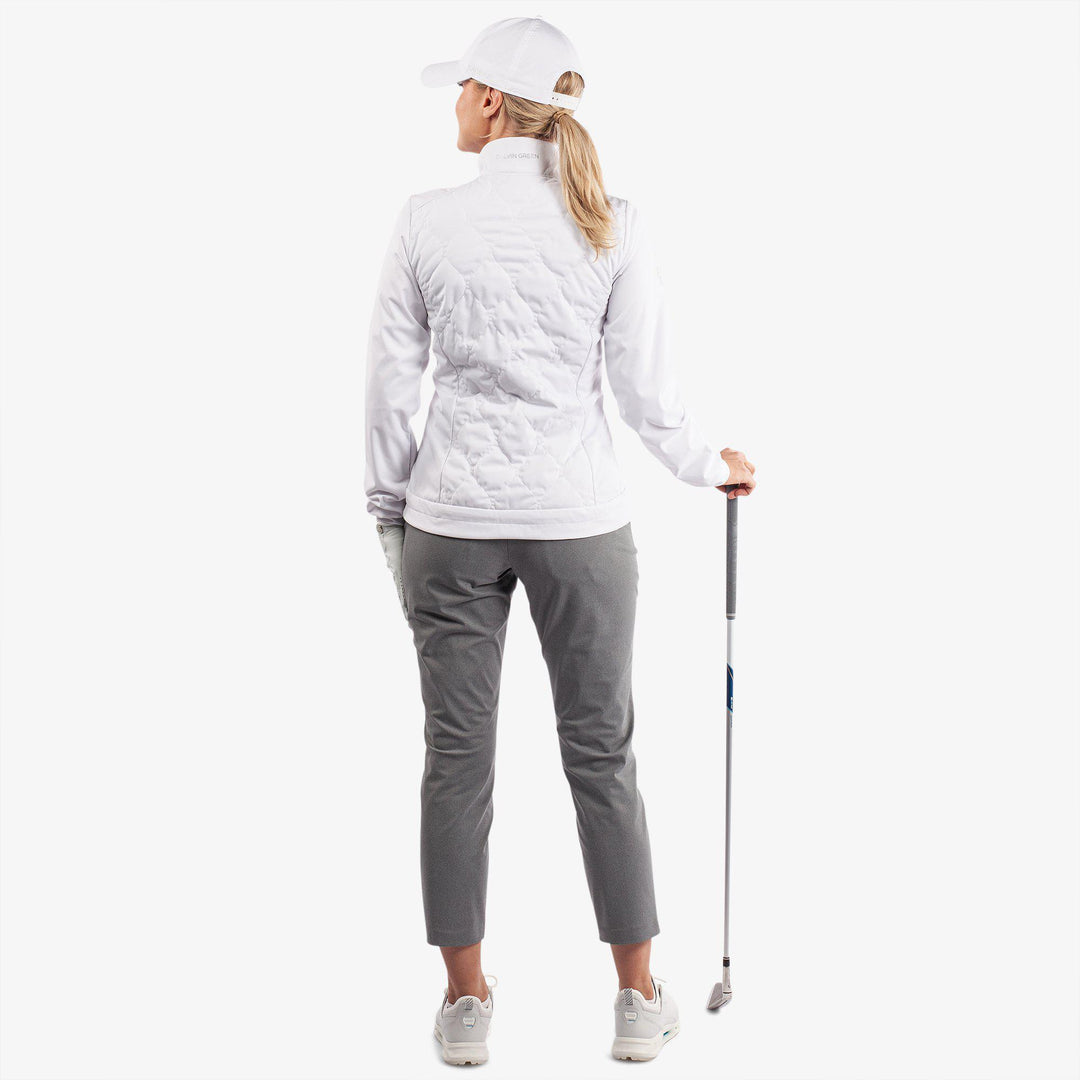 Leora is a Windproof and water repellent golf jacket for Women in the color White(8)