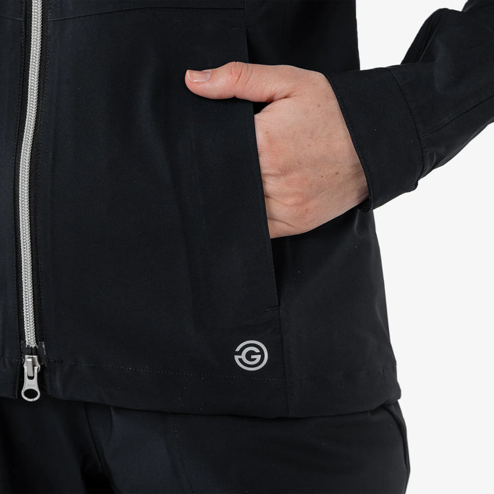 Abby is a Waterproof golf jacket for Women in the color Black(4)