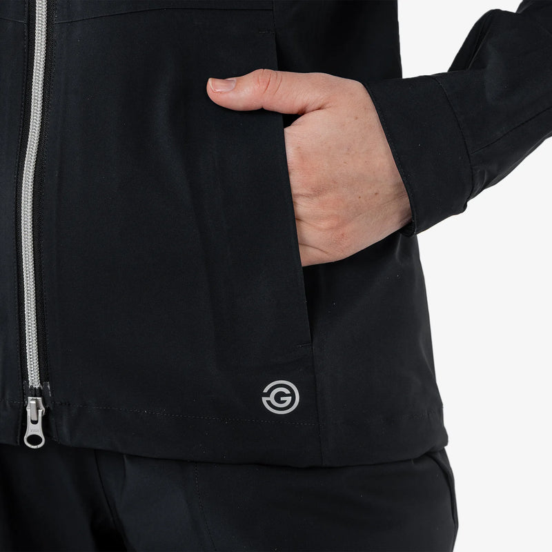 Abby is a Waterproof golf jacket for Women in the color Black(4)