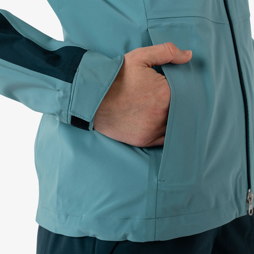 Abby is a Waterproof golf jacket for Women in the color Storm Blue/Navy(4)