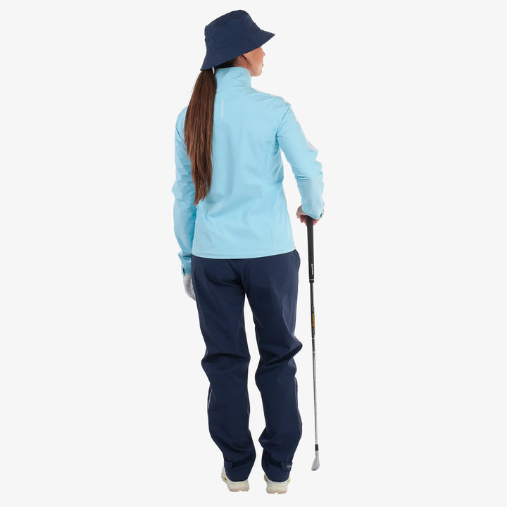 Abby is a Waterproof golf jacket for Women in the color Crystal Blue/White(6)