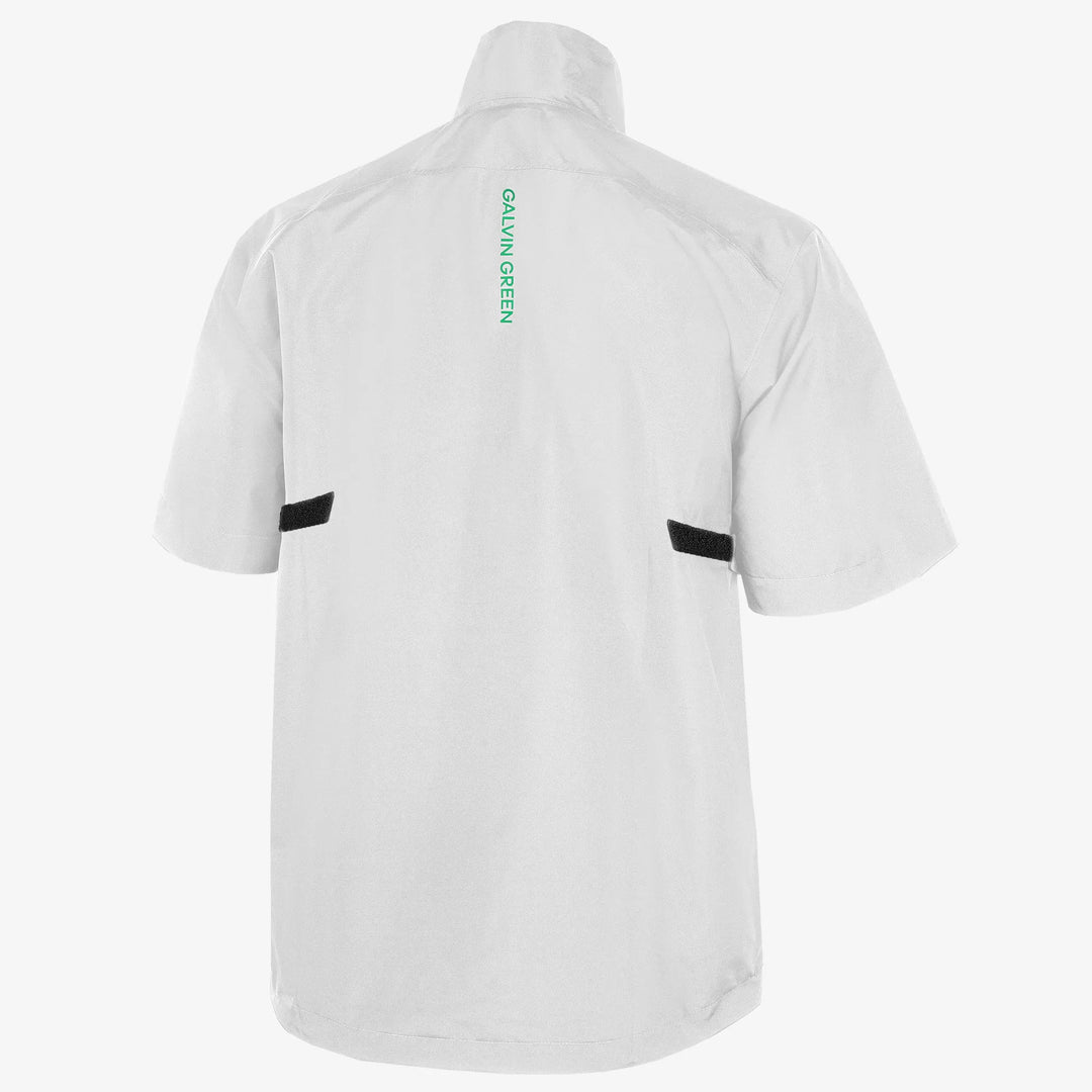 Abel is a Waterproof short sleeve golf jacket for Men in the color White(6)