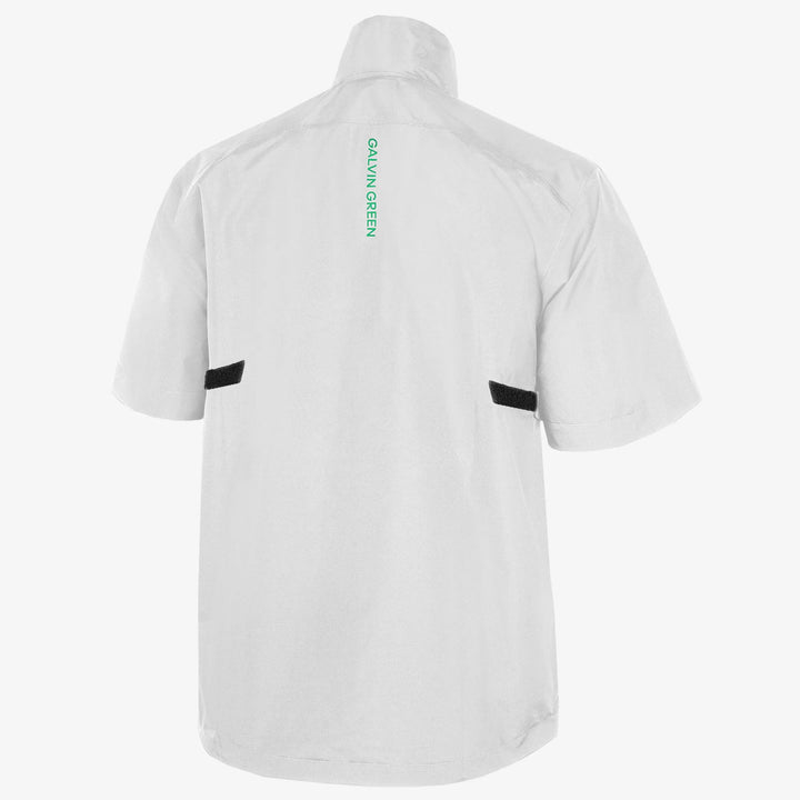 Abel is a Waterproof short sleeve golf jacket for Men in the color White(6)