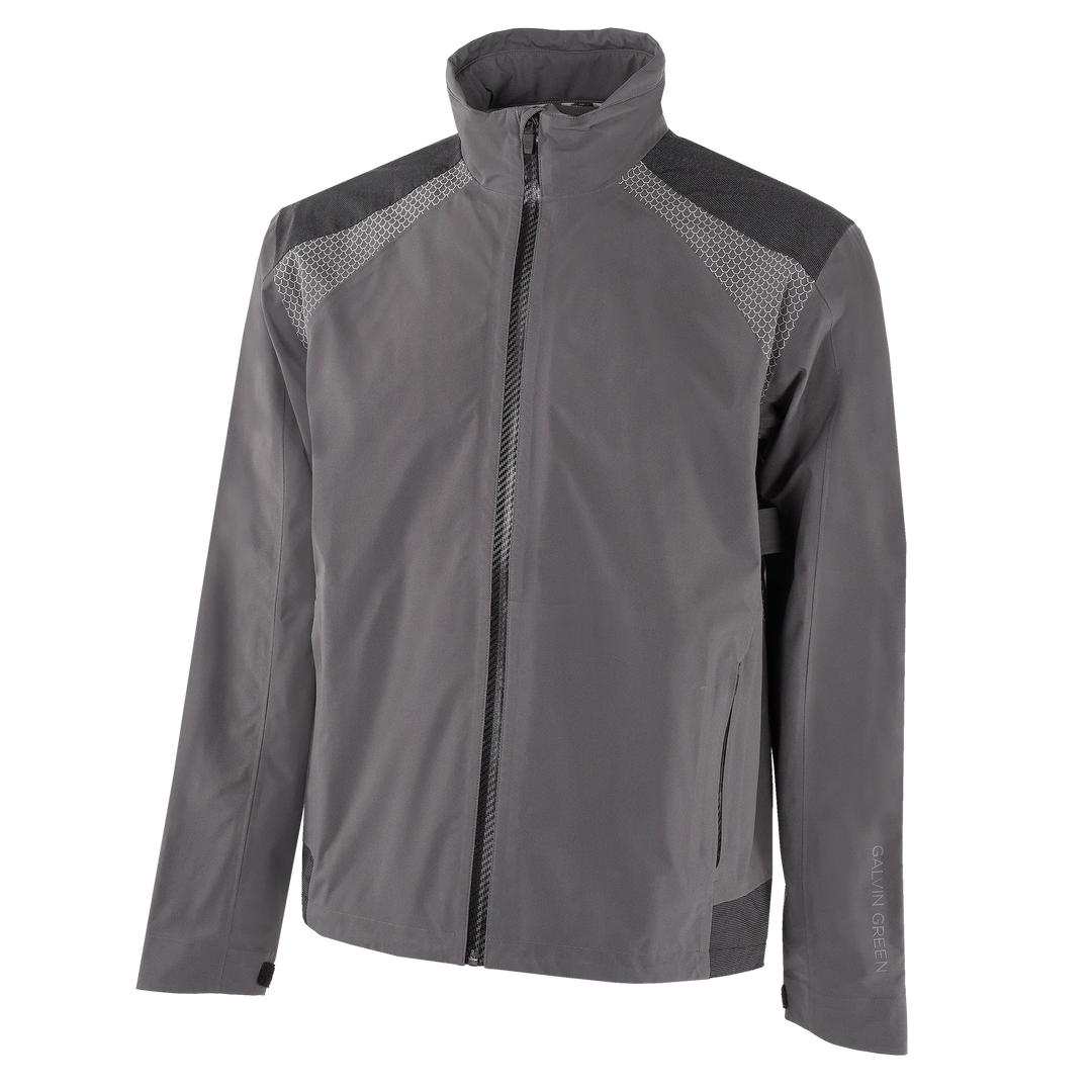 Action is a Waterproof golf jacket for Men in the color Forged Iron(0)