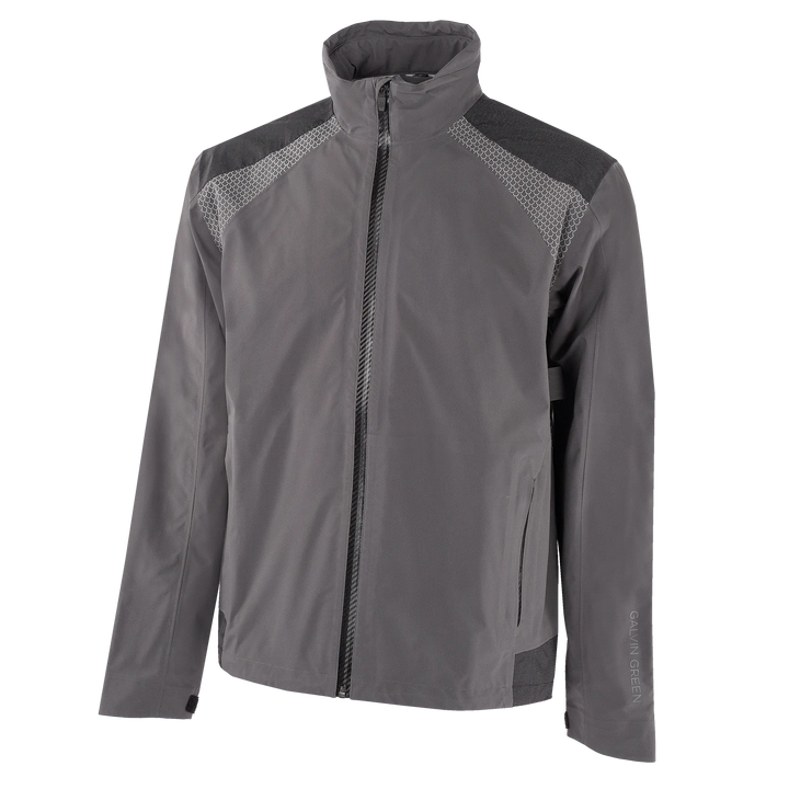 Action is a Waterproof golf jacket for Men in the color Forged Iron(0)