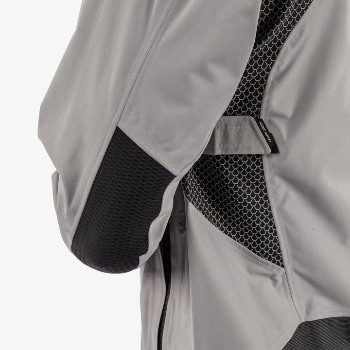 Action is a Waterproof golf jacket for Men in the color Sharkskin(7)