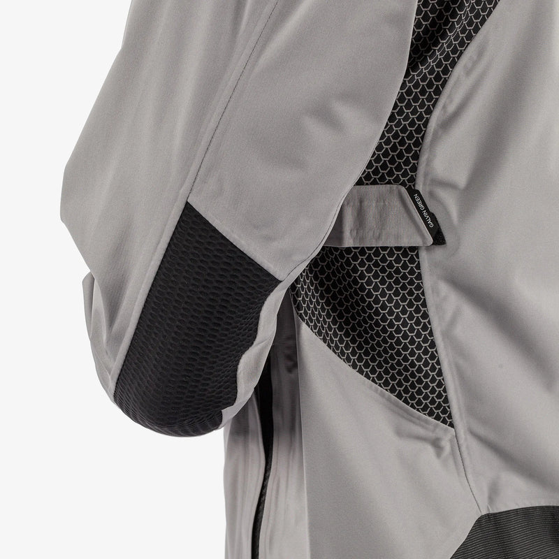 Action is a Waterproof golf jacket for Men in the color Sharkskin(7)