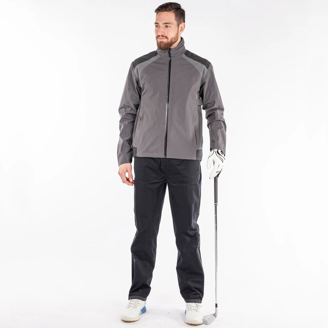 Action is a Waterproof golf jacket for Men in the color Forged Iron(2)