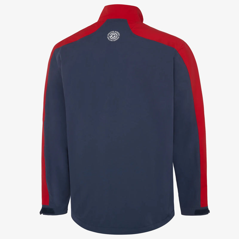 Adam is a Waterproof Golf Jacket for Men in the color Navy/Red(8)