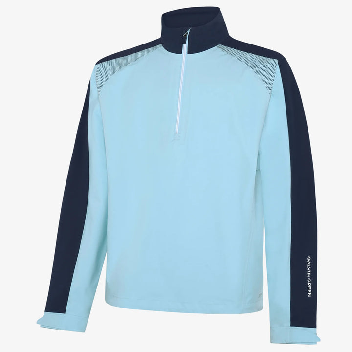 Adam is a Waterproof Golf Jacket for Men in the color Crystal Blue/Navy(0)