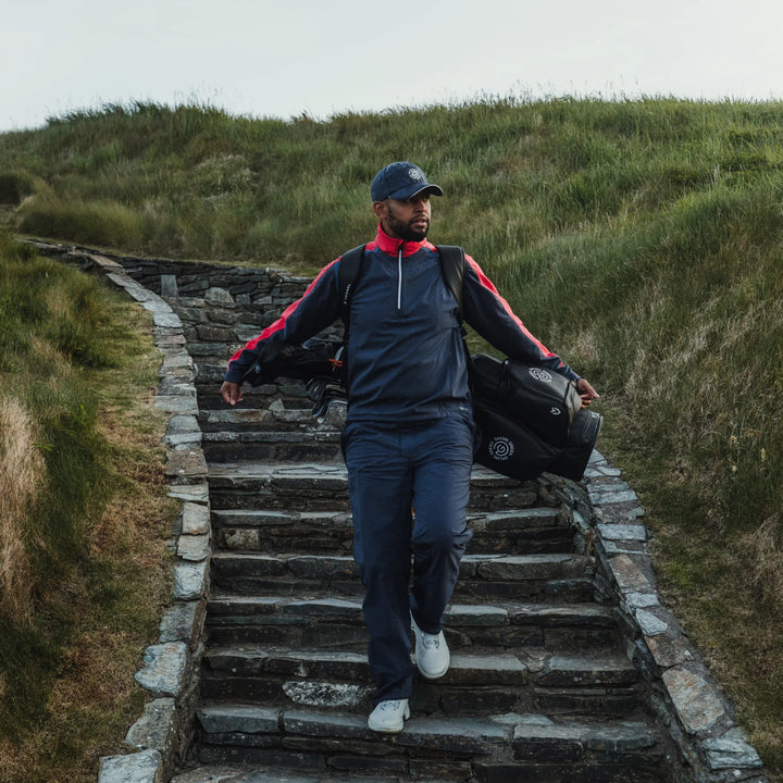 Adam is a Waterproof Golf Jacket for Men in the color Navy/Red(10)