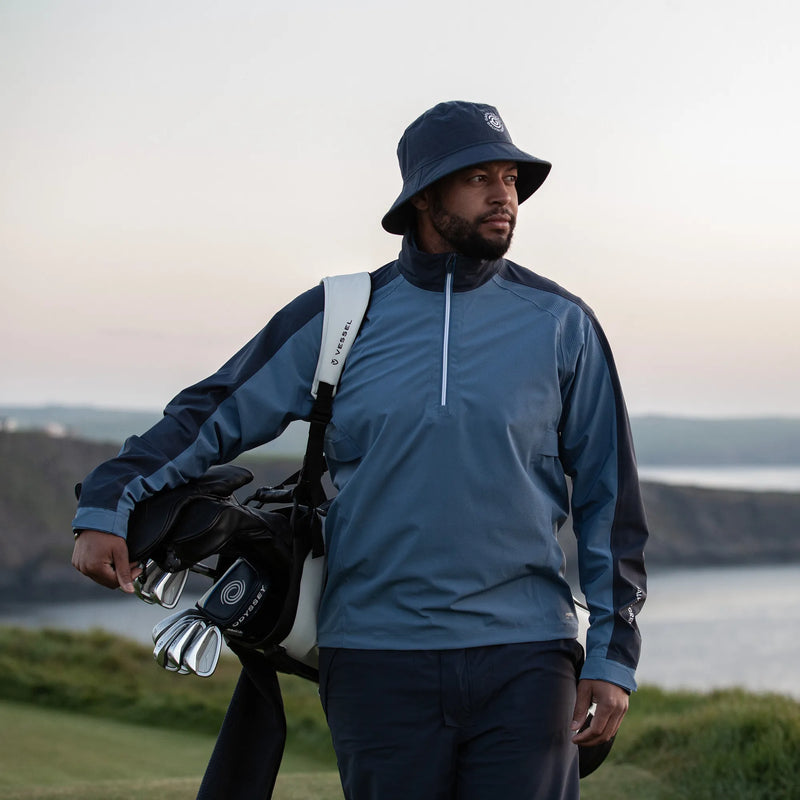 Adam is a Waterproof Golf Jacket for Men in the color Moonlight Blue/Navy(9)