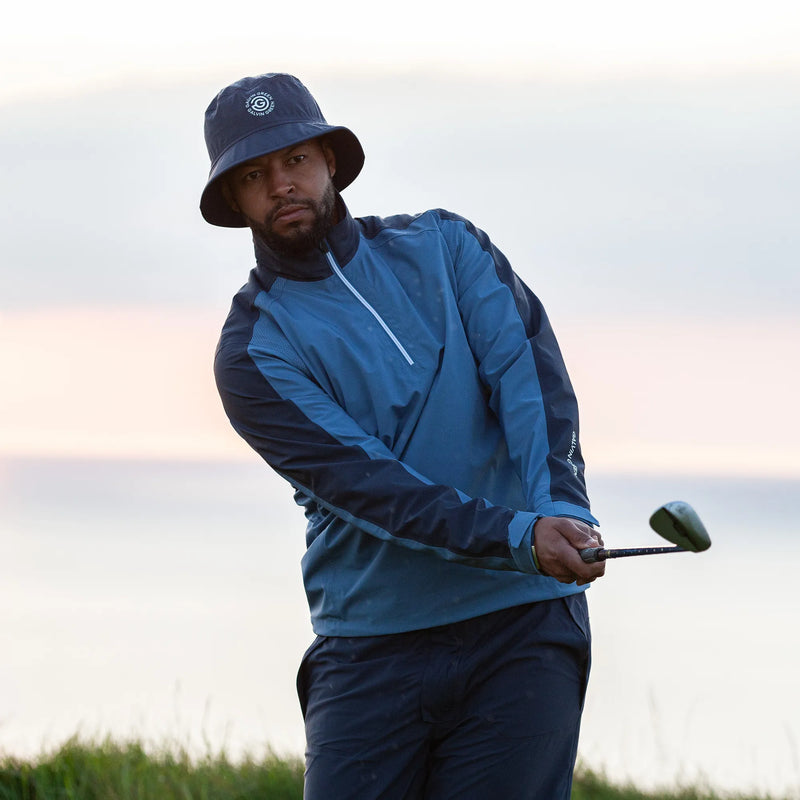 Adam is a Waterproof Golf Jacket for Men in the color Moonlight Blue/Navy(8)