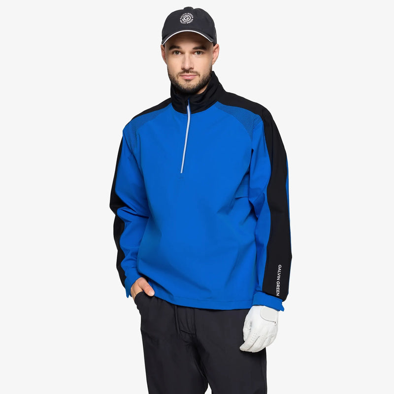 Adam is a Waterproof Golf Jacket for Men in the color Royal Blue/Black(1)