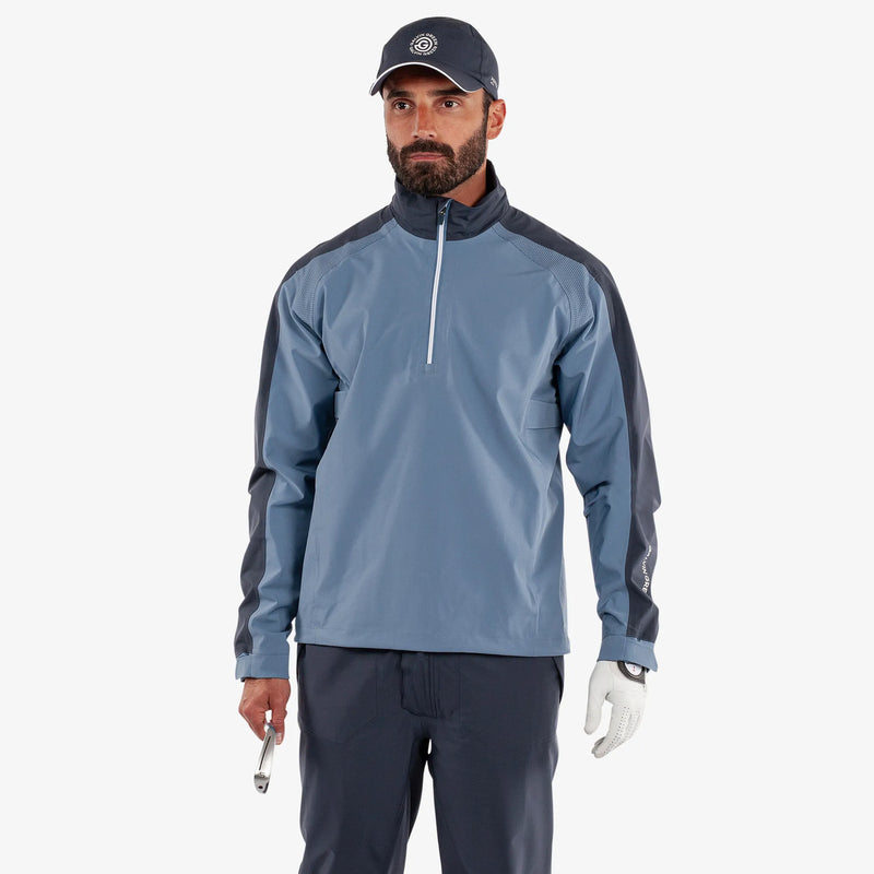 Adam is a Waterproof Golf Jacket for Men in the color Moonlight Blue/Navy(1)
