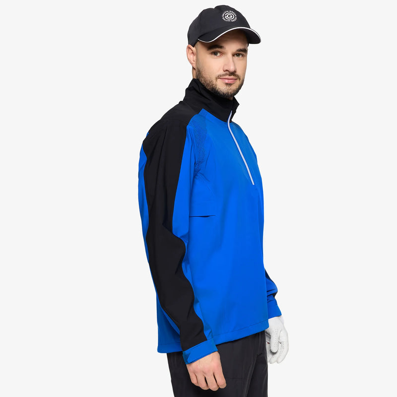 Adam is a Waterproof Golf Jacket for Men in the color Royal Blue/Black(3)