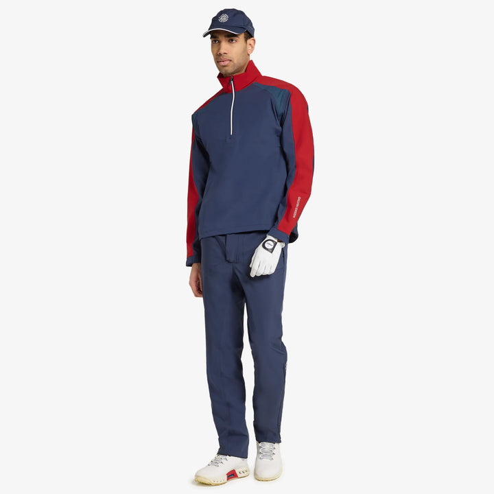 Adam is a Waterproof Golf Jacket for Men in the color Navy/Red(2)