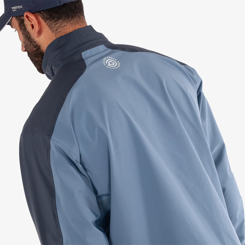 Adam is a Waterproof Golf Jacket for Men in the color Moonlight Blue/Navy(5)