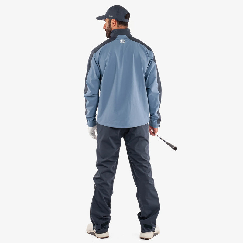 Adam is a Waterproof Golf Jacket for Men in the color Moonlight Blue/Navy(6)