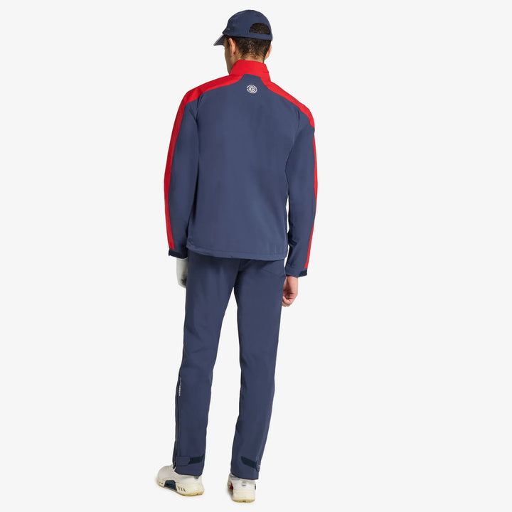 Adam is a Waterproof Golf Jacket for Men in the color Navy/Red(7)