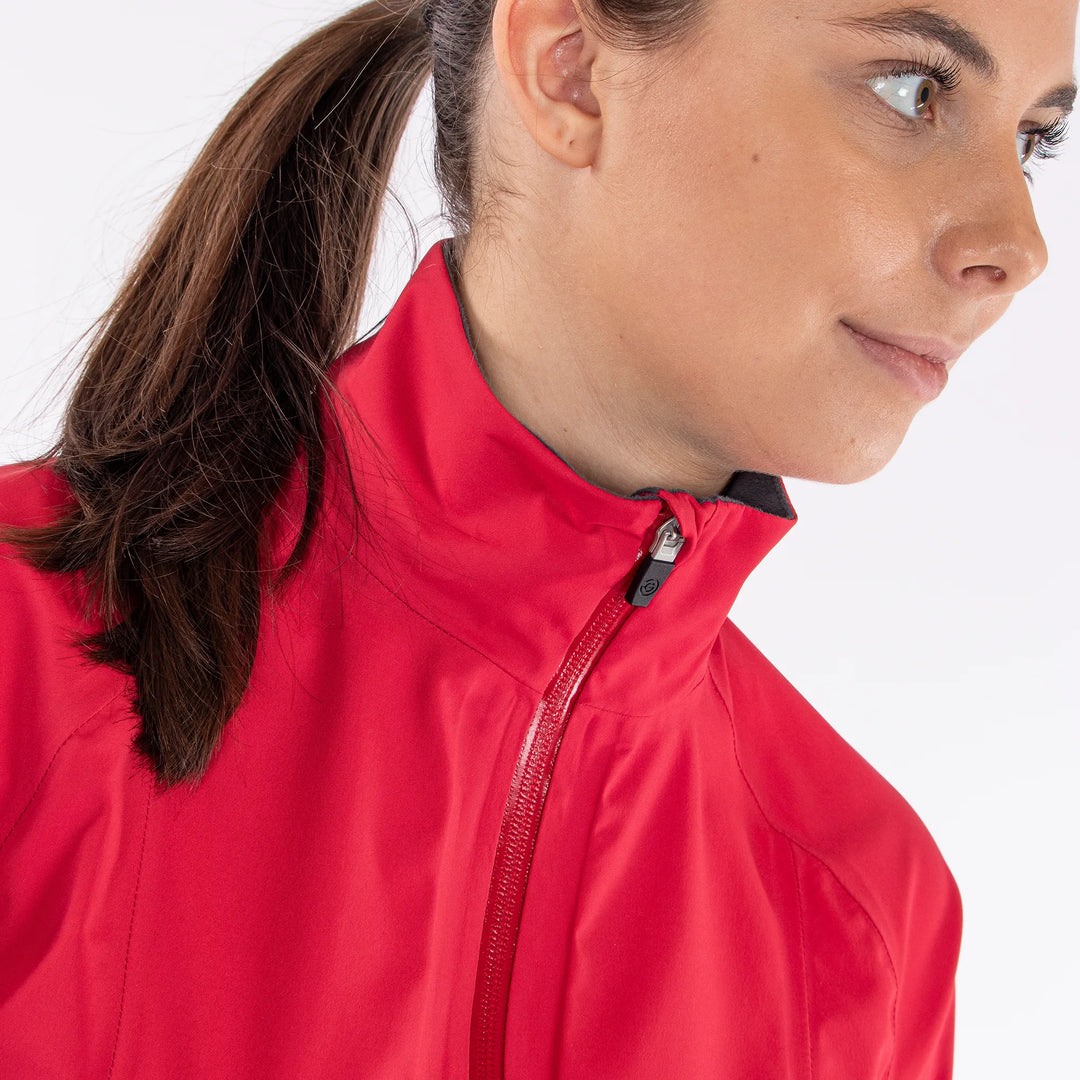 Adele is a Waterproof golf jacket for Women in the color Red(2)