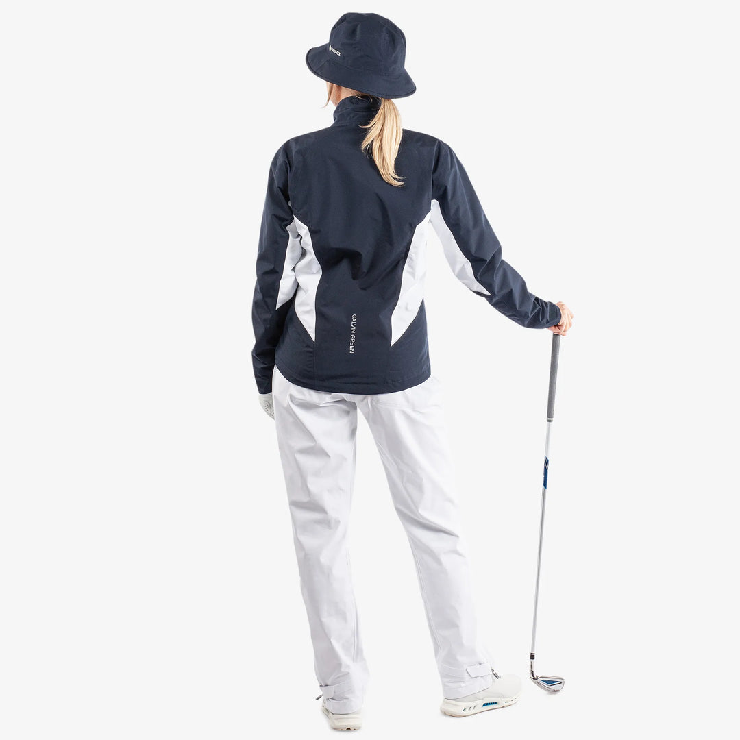 Aida is a Waterproof golf jacket for Women in the color Navy/White/Cool Grey(9)