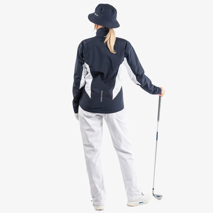 Aida is a Waterproof golf jacket for Women in the color Navy/White/Cool Grey(9)
