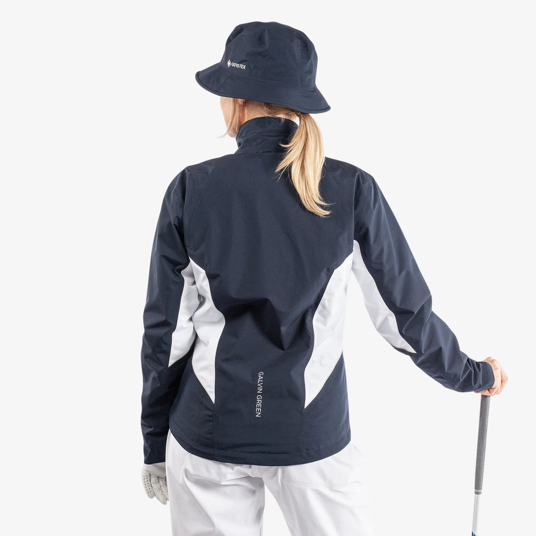 Aida is a Waterproof golf jacket for Women in the color Navy/White/Cool Grey(7)