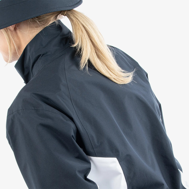 Aida is a Waterproof golf jacket for Women in the color Navy/White/Cool Grey(8)