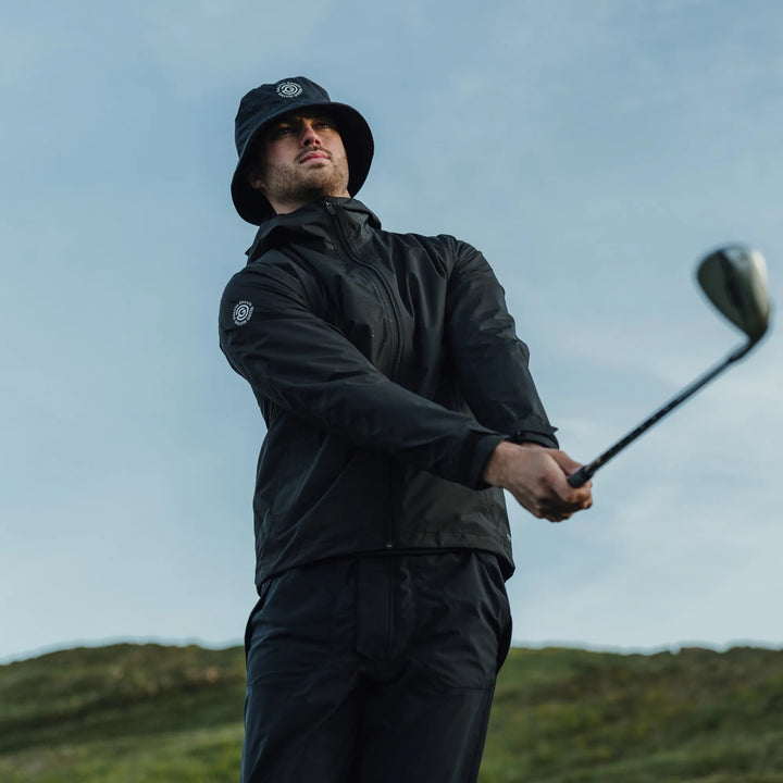 Akron is a Waterproof Golf Jacket for Men in the color Black(14)