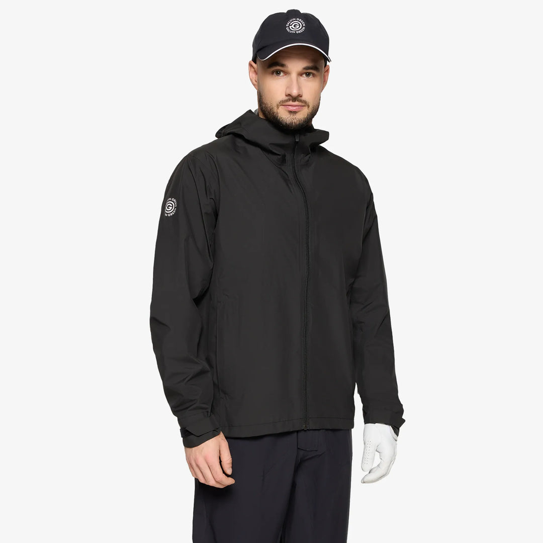 Akron is a Waterproof Golf Jacket for Men in the color Black(1)