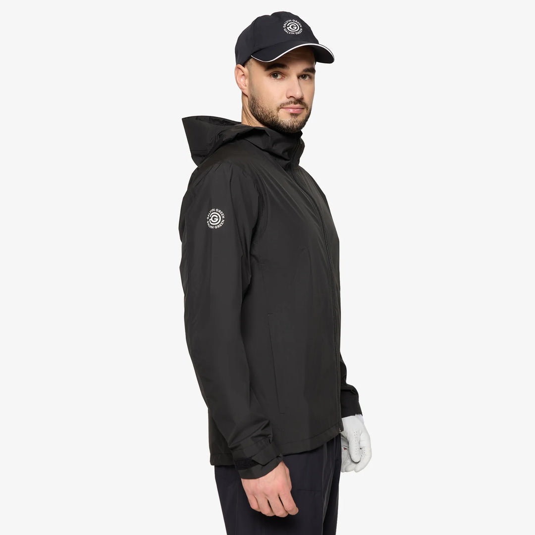 Akron is a Waterproof Golf Jacket for Men in the color Black(3)