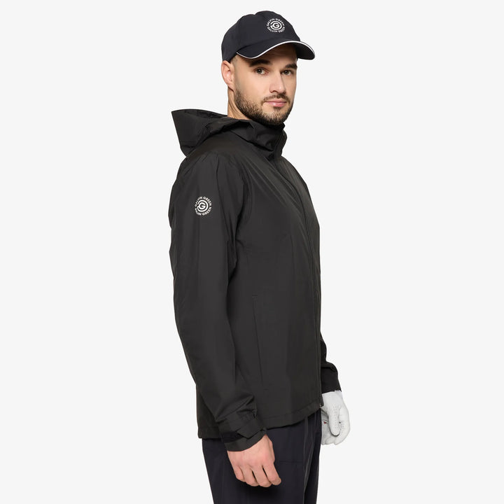 Akron is a Waterproof Golf Jacket for Men in the color Black(3)