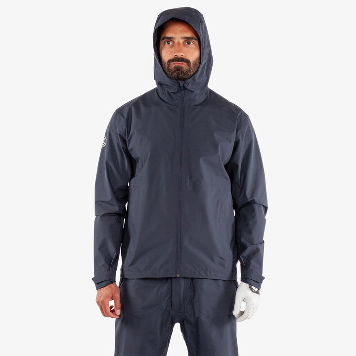 Akron is a Waterproof Golf Jacket for Men in the color Navy(4)
