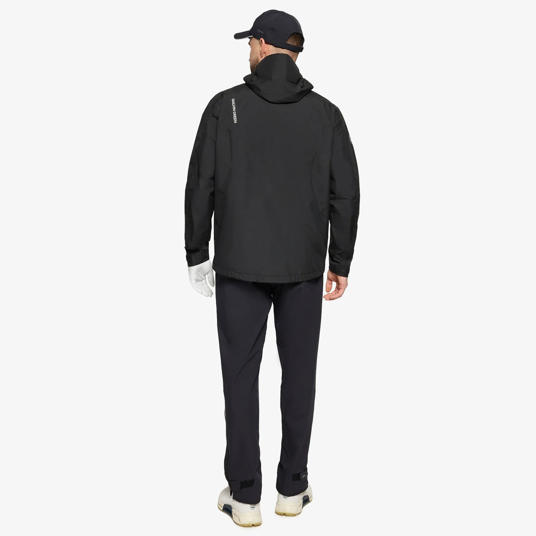 Akron is a Waterproof Golf Jacket for Men in the color Black(6)