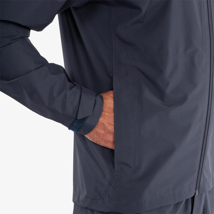 Akron is a Waterproof Golf Jacket for Men in the color Navy(8)