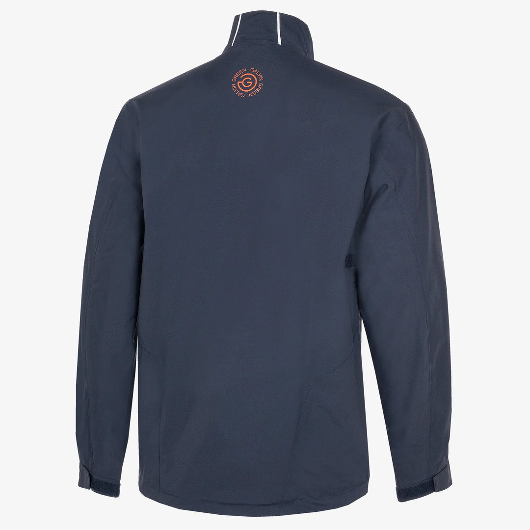 Albert is a Waterproof golf jacket for Men in the color White/Navy/Orange(9)