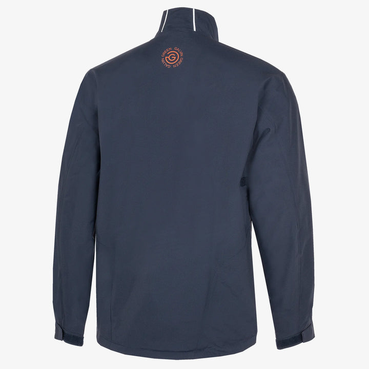 Albert is a Waterproof golf jacket for Men in the color White/Navy/Orange(9)