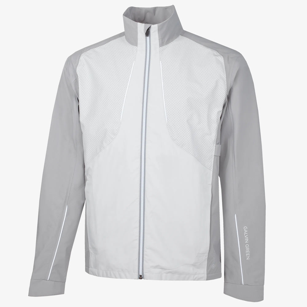 Albert is a Waterproof golf jacket for Men in the color Sharkskin/Cool Grey/White(0)