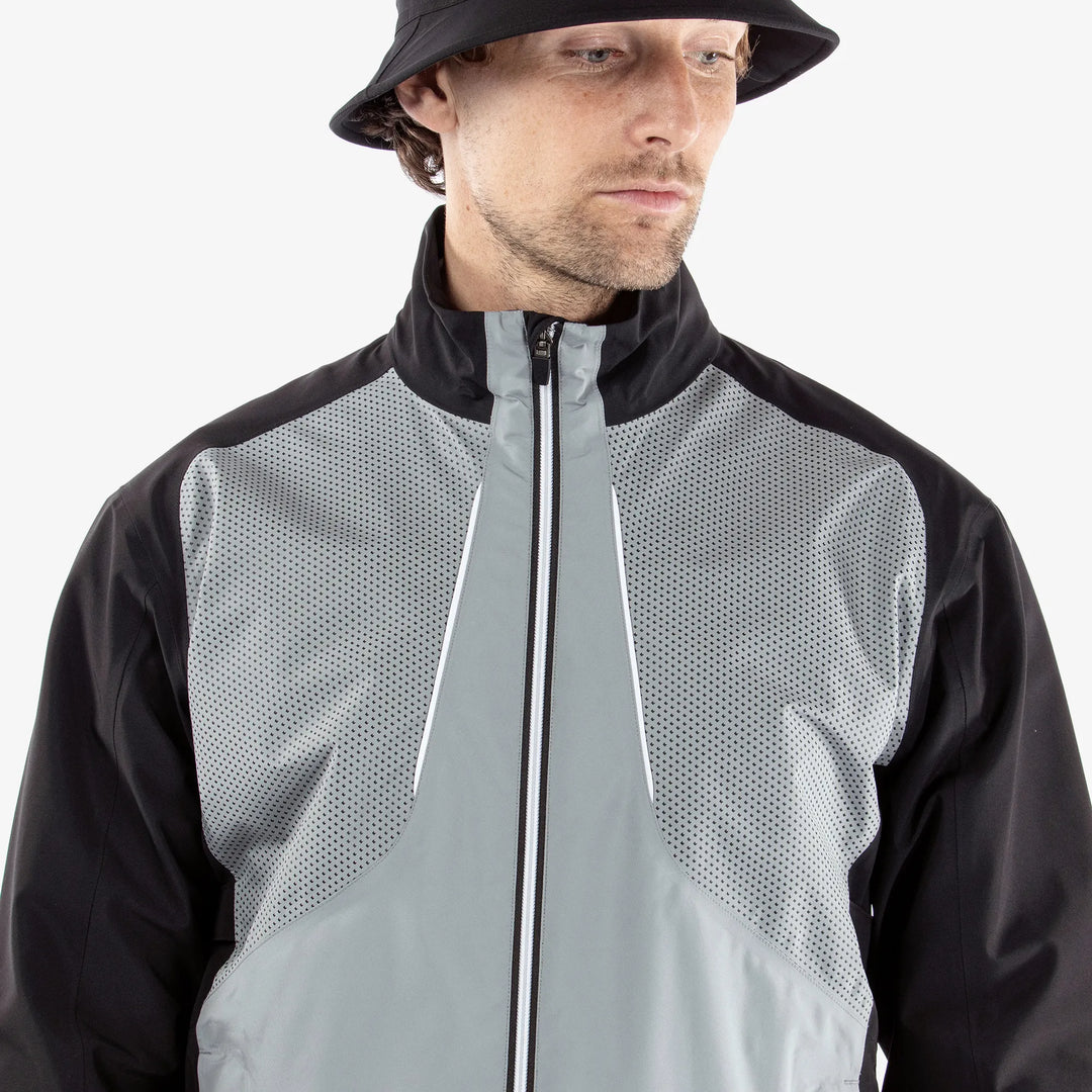 Albert is a Waterproof golf jacket for Men in the color Fantastic Black(3)
